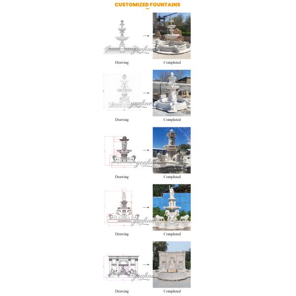 Modern Architectural Decor Simple Marble Dubai Fountain