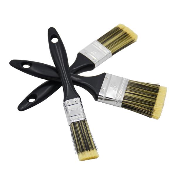 Plastic Black Handle Synthetic Paint Brush 14-17mm Thickness 1/1.5/2 Size