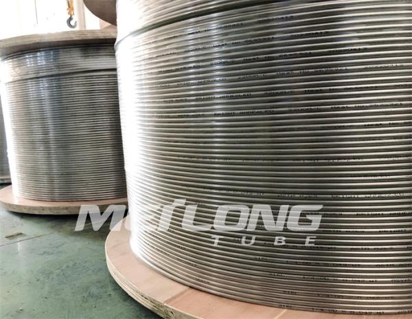 Linha de controle de aço inoxidável tubulação enrolado de aço inoxidável de ASTM B704 da tubulação 12000m