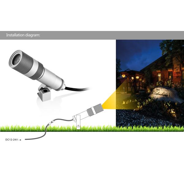 5W LED Lawn light CREE LED Chip outdoor lighting IP67 DC12-24V for Garden, Plazas, Sculptures,Terrace, , Bridges