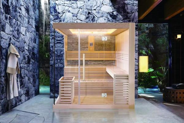 Sauna traditionnelle à domicile et salle de vapeur