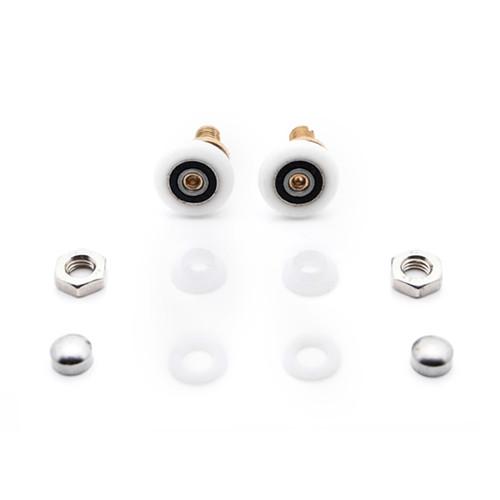 19-27MM Diameter Sliding Glass Shower Door Hardware Rollers Nylon / Brass Material