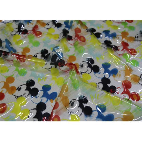 Bags / Raincoat Synthetic Leather Fabric , Printed Fake Leather Fabric