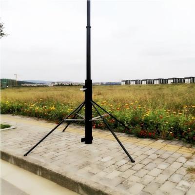 200W torre clara 9M High Telescopic Winch acima do mastro