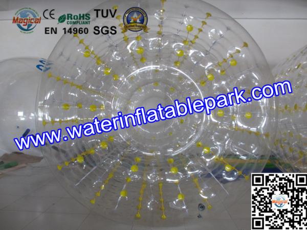 Interesting Clear Inflatable Roller Ball For Sports Entertainment