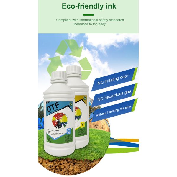 MSDS 1000ML White Transfer DTF Ink for Epson I3200 4720 XP600 PET Film Printing