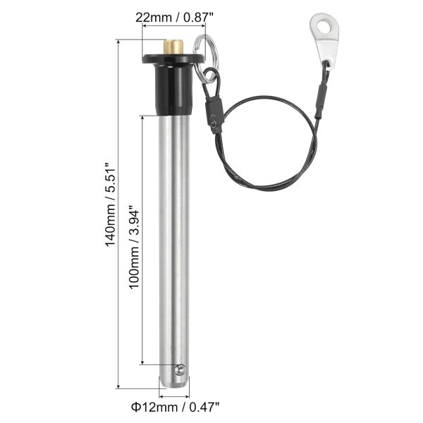 Heavy Duty High Precision Quick Release Pin with Easy to Use Button Handle for Secure Fastening