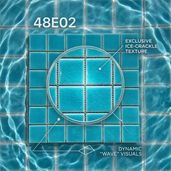 Swimming Pool Tiles For Sale Ceramic Mosaic Tiles Blue Color