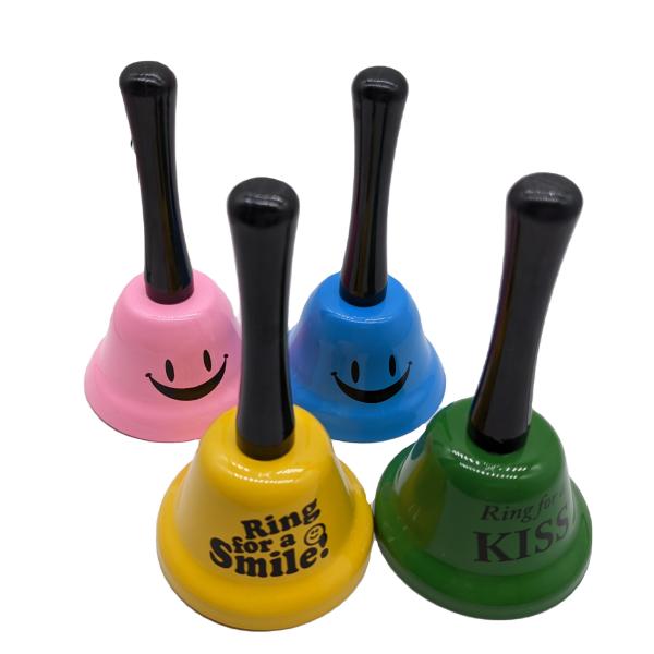 Hand Bell Custom Logo Handle Desk Bell Kiss Call Bell for Calling Cute Party Toy Ring