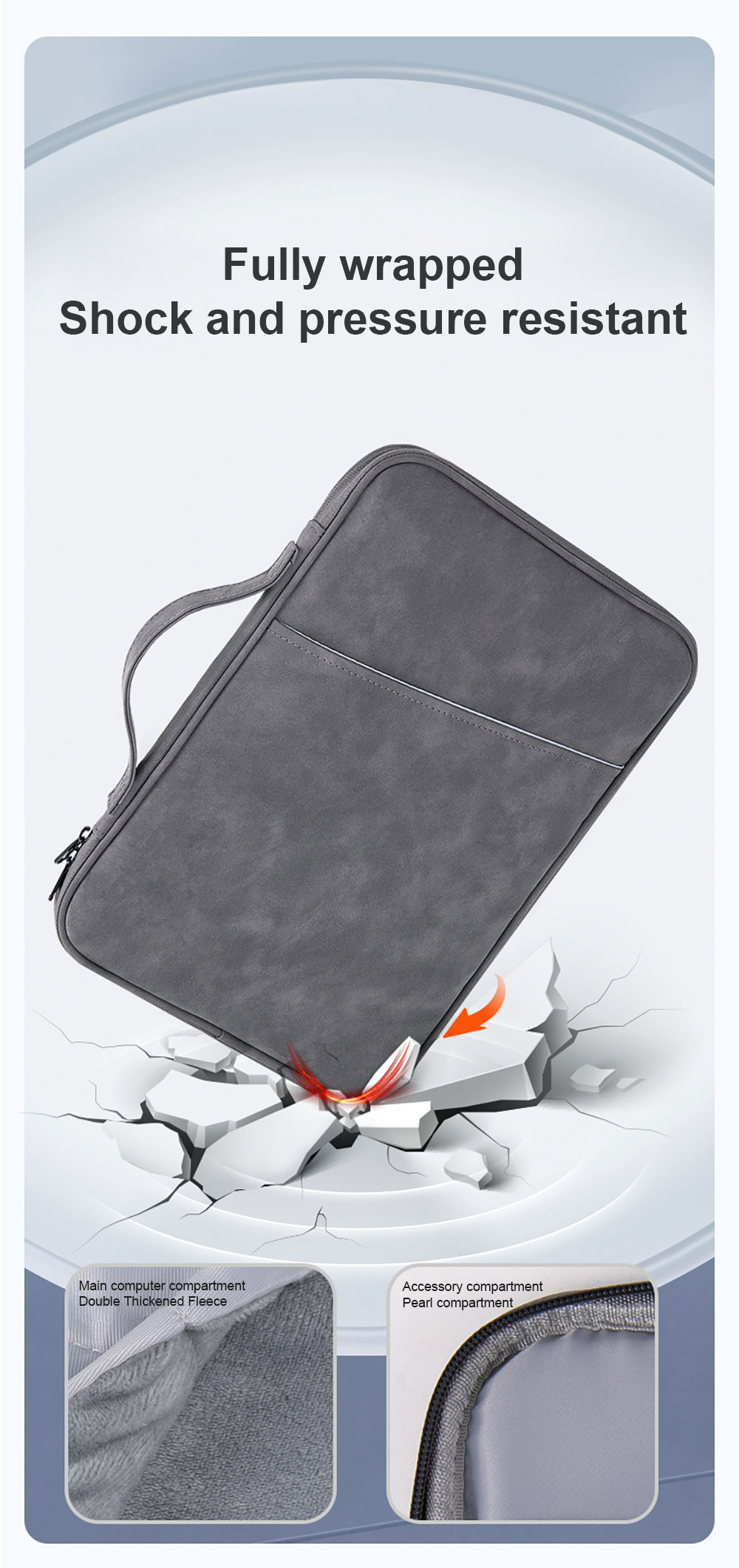 Lightweight Bags Vintage Leather Laptop Sleeve Computer Cases Notebook Cover for iPad for Samsung for Xiaomi 13.6 Inch Wholesale OEM/ODM/Private Label