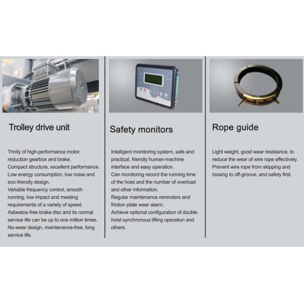 Low Headroom Electric Wire Rope Hoist / Single Girder Hoist / Double Girder Hoist