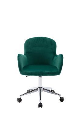 Base acolchoada braço inclinada da prata da cadeira do escritório da sala de visitas do verde de Seat