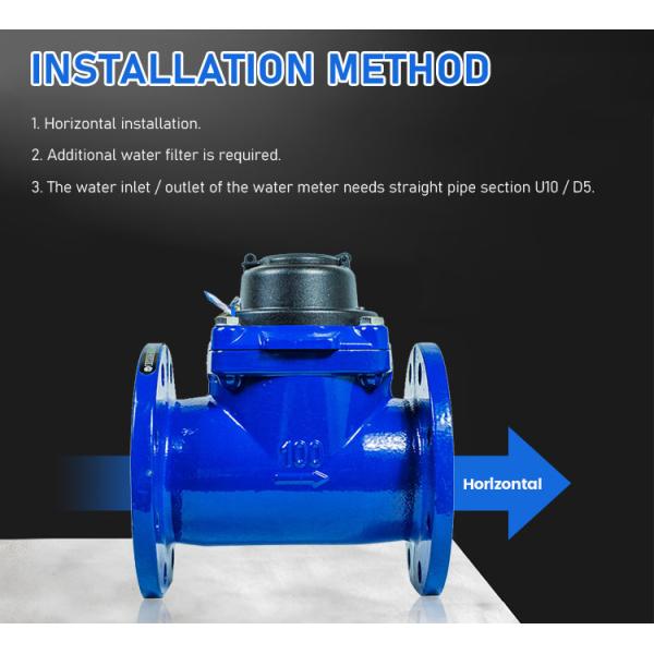 4 Inch Cast Iron Body Woltman Water Meter Flow Meters