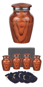 Cherry Wood Grain Finish Cremation Urn | Human Ashes Adult Memorial urn, Burial, Funeral Cremation Urns | 200 Cubic