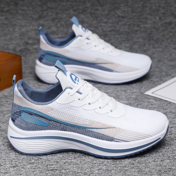 Men's Breathable Mesh Anti Slip Outsole PVC Injection Sneaker for Casual Walking
