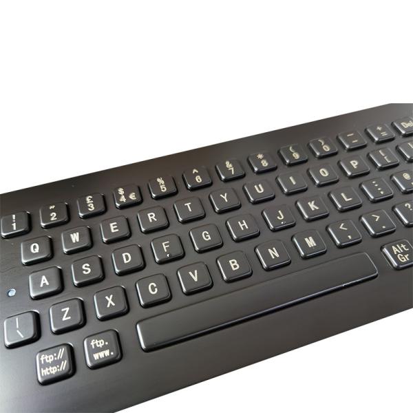 Painel de montagem de teclados de metal preto com layout personalizável para quiosque de autoatendimento