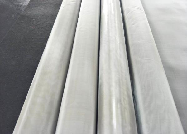 Silver Ink 304HPS Resistant Stainless Steel Screen Printing Mesh High Flexibility