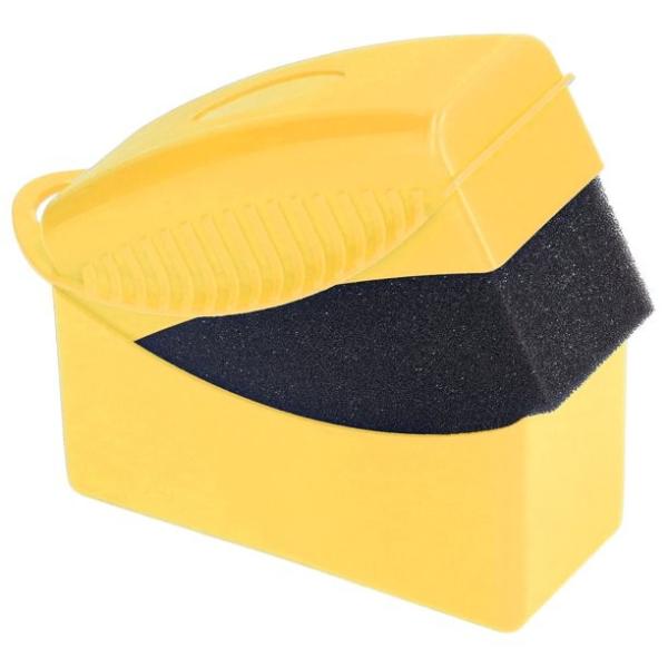 Yellow Tire Contour Dressing Applicator Pad Car Wheel Polishing Waxing Sponge Brush