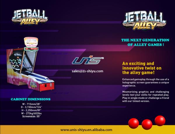 Kit de resgate de bilhetes de jetball loteria video arcade FEC sala de jogos habilidade interior jogo de boliche bola Ske
