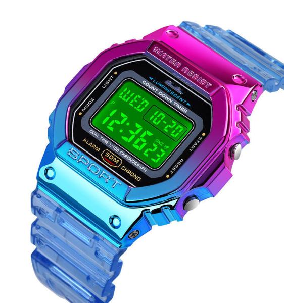 1622 Jam Tangan Colorful Light Lady Sport Watch Digital Wrist Watch Electronic Girls Watches