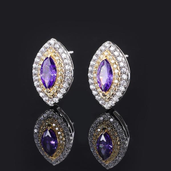 Marquise Shape Exclusive Craftsmanship Earring Gemstone Zircon Bridal Jewelry