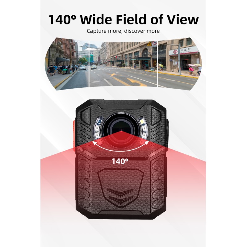 OEM/ODM 1512P QHD Body Cameras IR Night Vision Portable Body Wearable Cameras With 2.0 Inch Screen and GPS for Security Guard