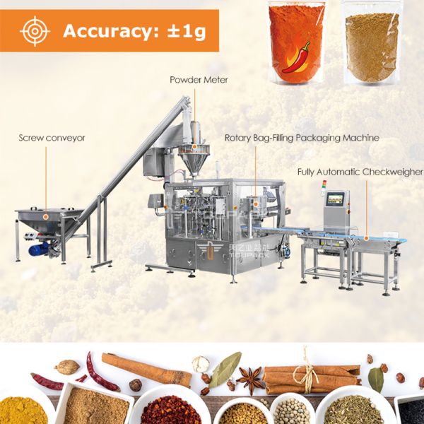 5g 50g 100g Chili Turmeric Curry Masala Spices Satchet Powder Filling and Sealing Multi-Function Packing Machine