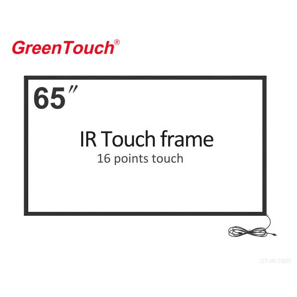Multi Touch Points 65 Inch Ir Touch Screen Frame For TV , 60000 Hours Time