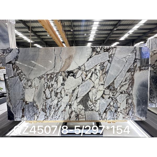 Brazilian Bvlgari Blue Marble Wall Panels Marble Stone Slab Aesthetic High End Design