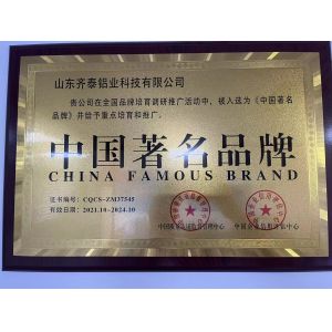 Shandong Qitai Aluminum Technology Co., Ltd. Certifications