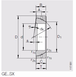 Hot Sale GE...SX GE...ES GE...AW Ball Joint Radial Spherical Plain Bearing Self-Lubrication GE45ES 2RS