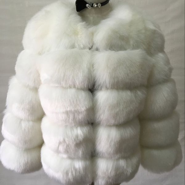 Super Classic Fur Puffer Jacket  Ladies Faux Fur Coat Europe America