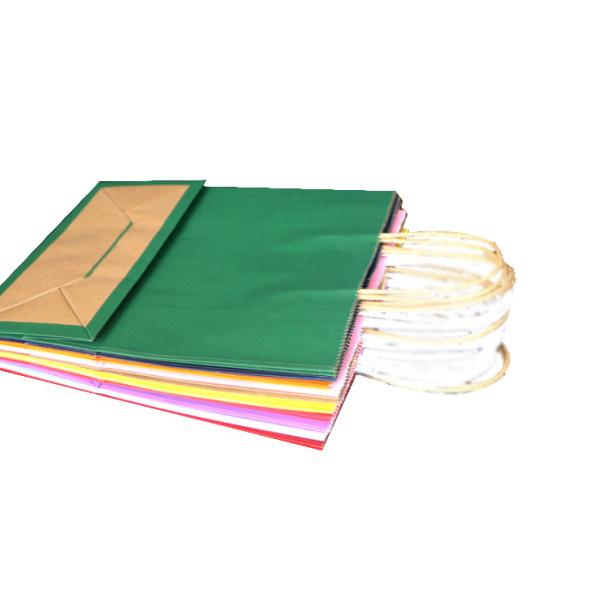 Повторно использованный логотип Кампаны ручки извива печатая бумажный мешок Брауна Крафт