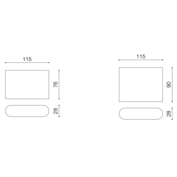 Lámpara de pared exterior de aluminio resistente al agua