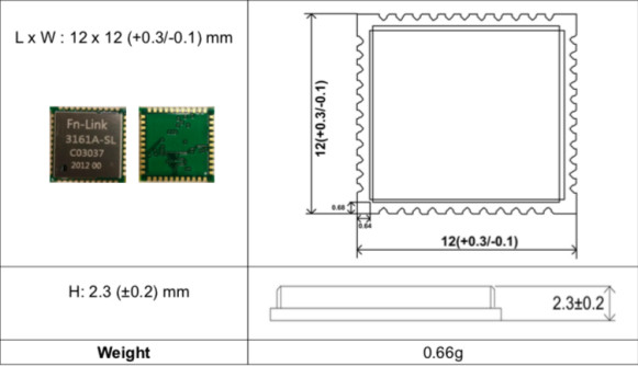 Модуль IEEE 802.11b/g/n модуля Hi3861L SDIO WiFi простой полосы 1X1 Wi-Fi низкой цены