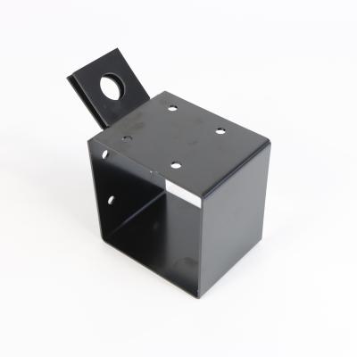 4x 4 Pergola Brackets Steel 3-Way Flat Angle Corner Bracket Heavy Duty Black Powder Coated Pergola Kit for Gazebo