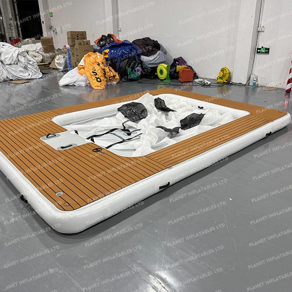 Fabrique en gros Yacht gonflable pliable amovible flottant Océan mer piscine avec filet anti-méduse