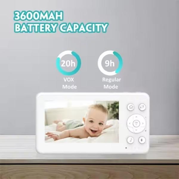 Voice Detection Alarm Mode Infant Camera Monitor Video Babyphone with 10m IR Range Coverage