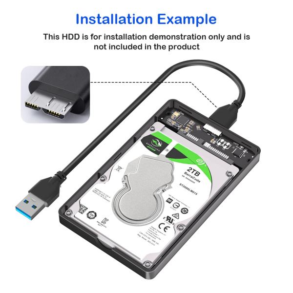 2.5 Inch USB 3.0 SATA HDD Enclosure with Type C
