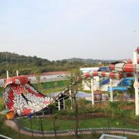 Adult Fiberglass Water Slide Galvanized Carbon Steel Frame King Cobra Slide for Water Park