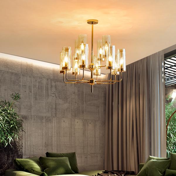 Indoor  Glass Modern Pendant Light 20000hrs Lifespan 3 Years Warranty