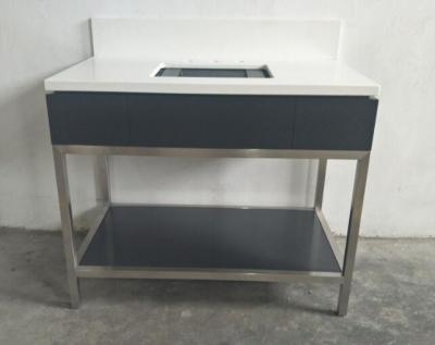 Bathroom Floating Bathroom Cabinets Metal Bar Luxury Furniture , Modern Style