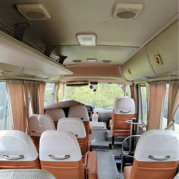 compact Petrol Used Mini Bus Toyota Coaster City Shuttle 20 Person