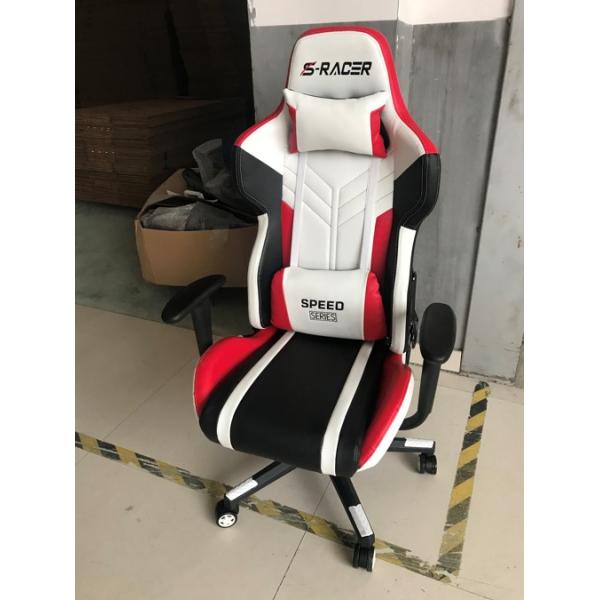 Customize Adjustable High Back PU Leather Gaming Chair with Armrest and Massage Function