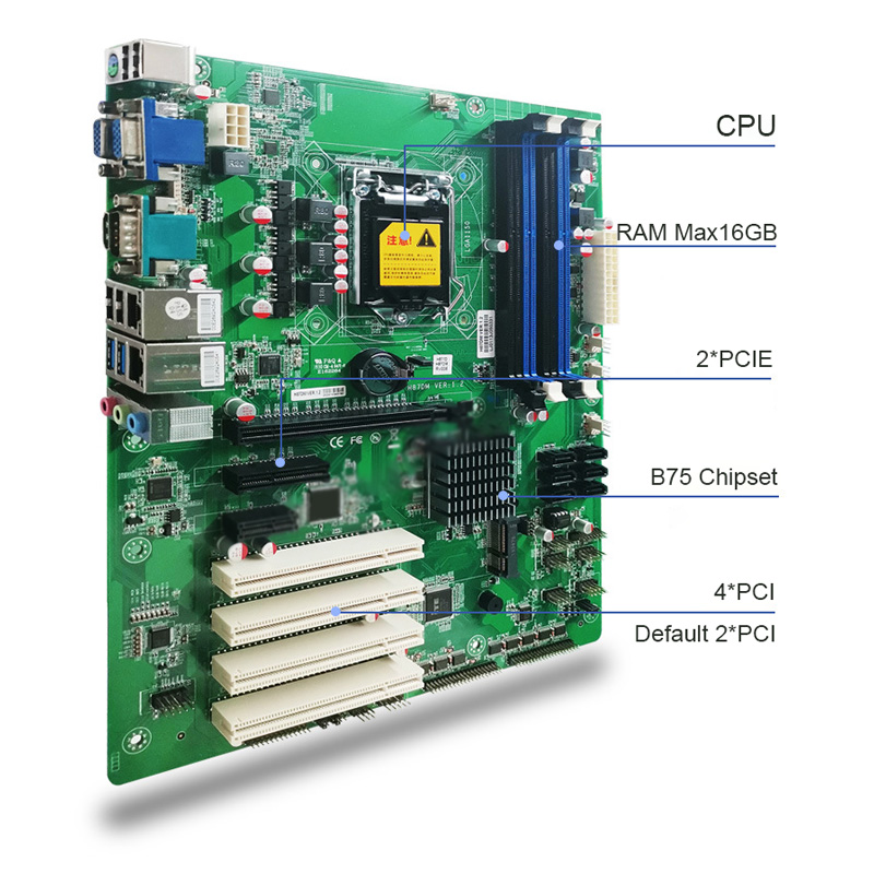 Гальванизированный стальной врезанный промышленный RAM 4U ПК 4GB Rackmount