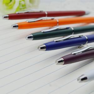 Factory hot selling and high quality plastic rubber square shape hotel pen