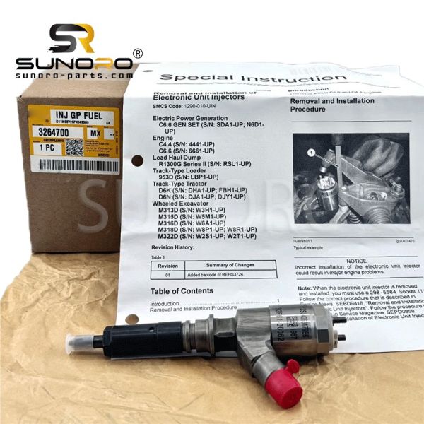 Engine Fuel Injector 32F61-00062 10R-7675 10R7675 326-4700 3264700 for C6.4 320D
