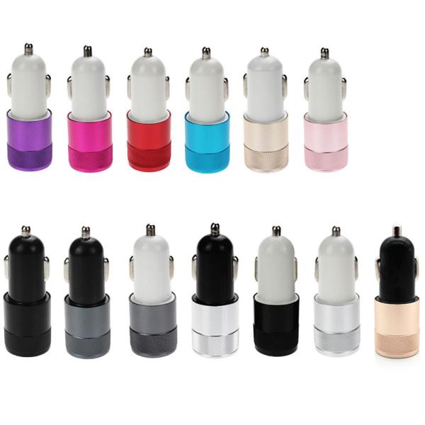 Smart IC car charger 5V2.1A knurled dual USB car charger   Fire circuit board