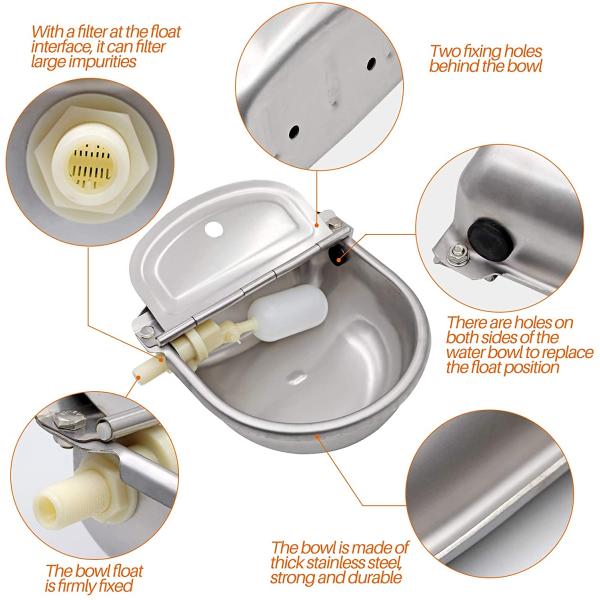 Cuve à eau automatique TRW400SS d'acier inoxydable 304 de haute qualité Installation facile Économie de temps et d'effort