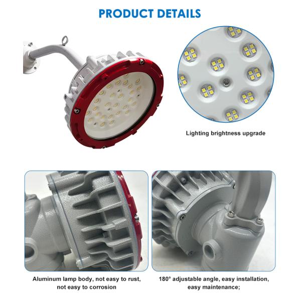100-110 мм светодиодные взрывозащитные осветительные устройства 8 мм Атекс светильники закаленное стекло